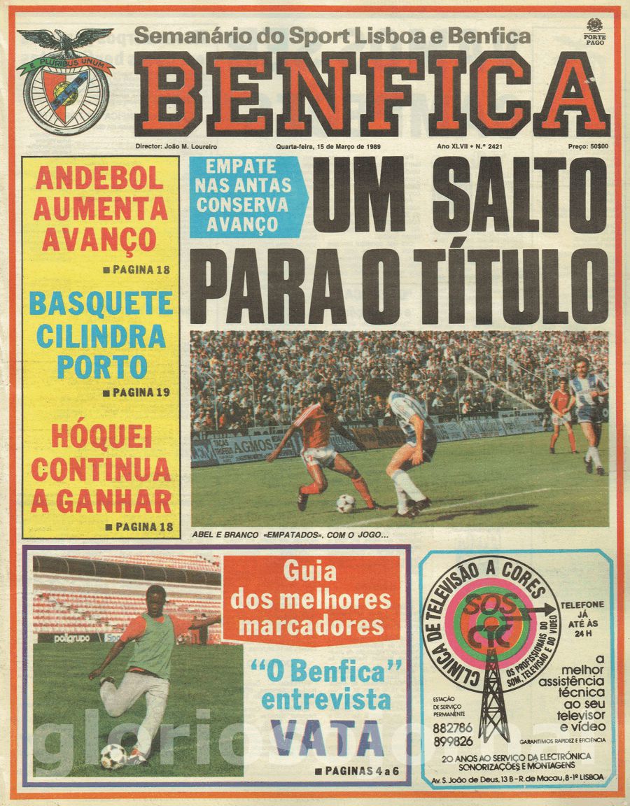 jornal o benfica 2421 1989-03-15